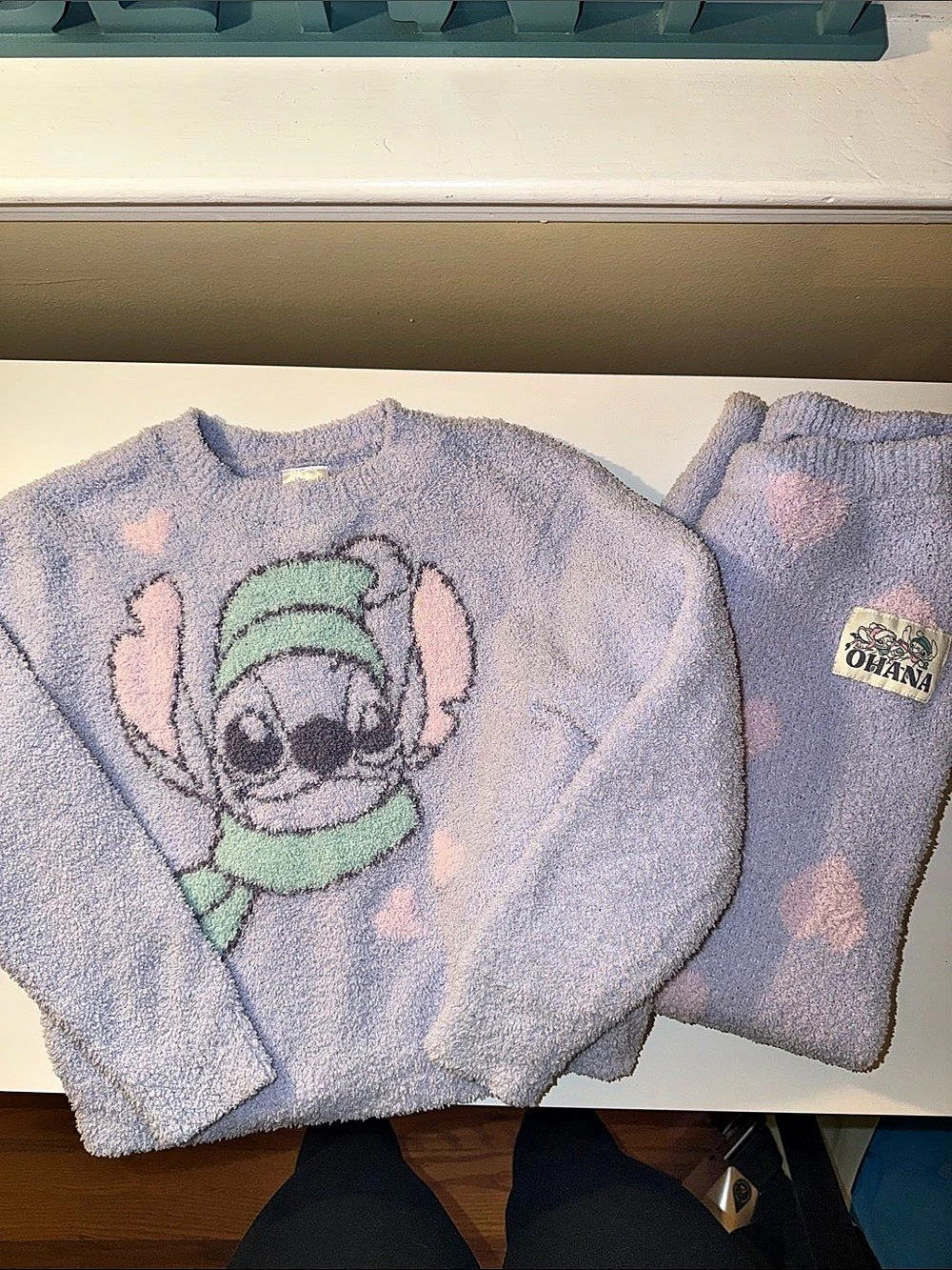 2 Disney Fleece Sweatshirt & Pants Sets Girls Size 8